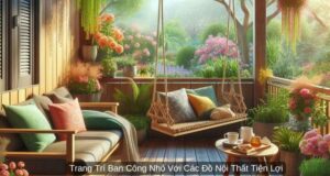 Trang Trí Ban Công Nhỏ Với Các Đồ Nội Thất Tiện Lợi