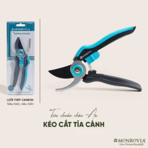 Kéo cắt cành MONROVIA, tỉa cây cảnh, lưỡi thép carbon cao cấp, siêu bén, độ bền vượt trội, chống gỉ sét, chống mài mòn